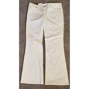 Blue 2 Women White Jeans Size 32 Inseam 30" Mid Rise Made in California USA